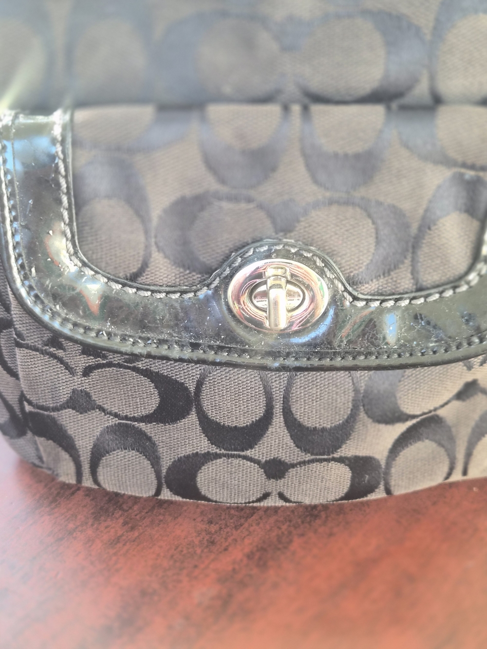 Classic Black/blue Logo-Print Shoulder Bag